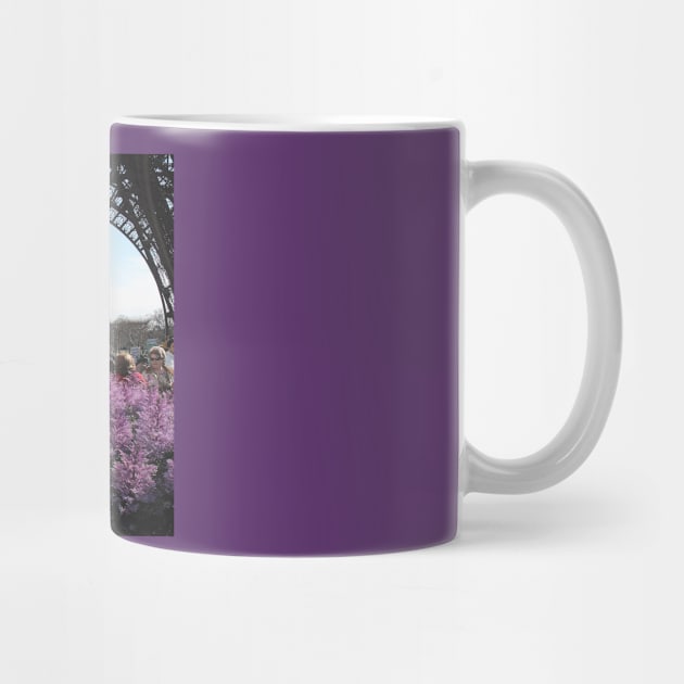 Paris Eiffel Tower Base with Flowers by BlackBeret